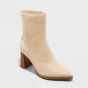 Women's Thora Dress Boots - A New Day Light Taupe 6.5